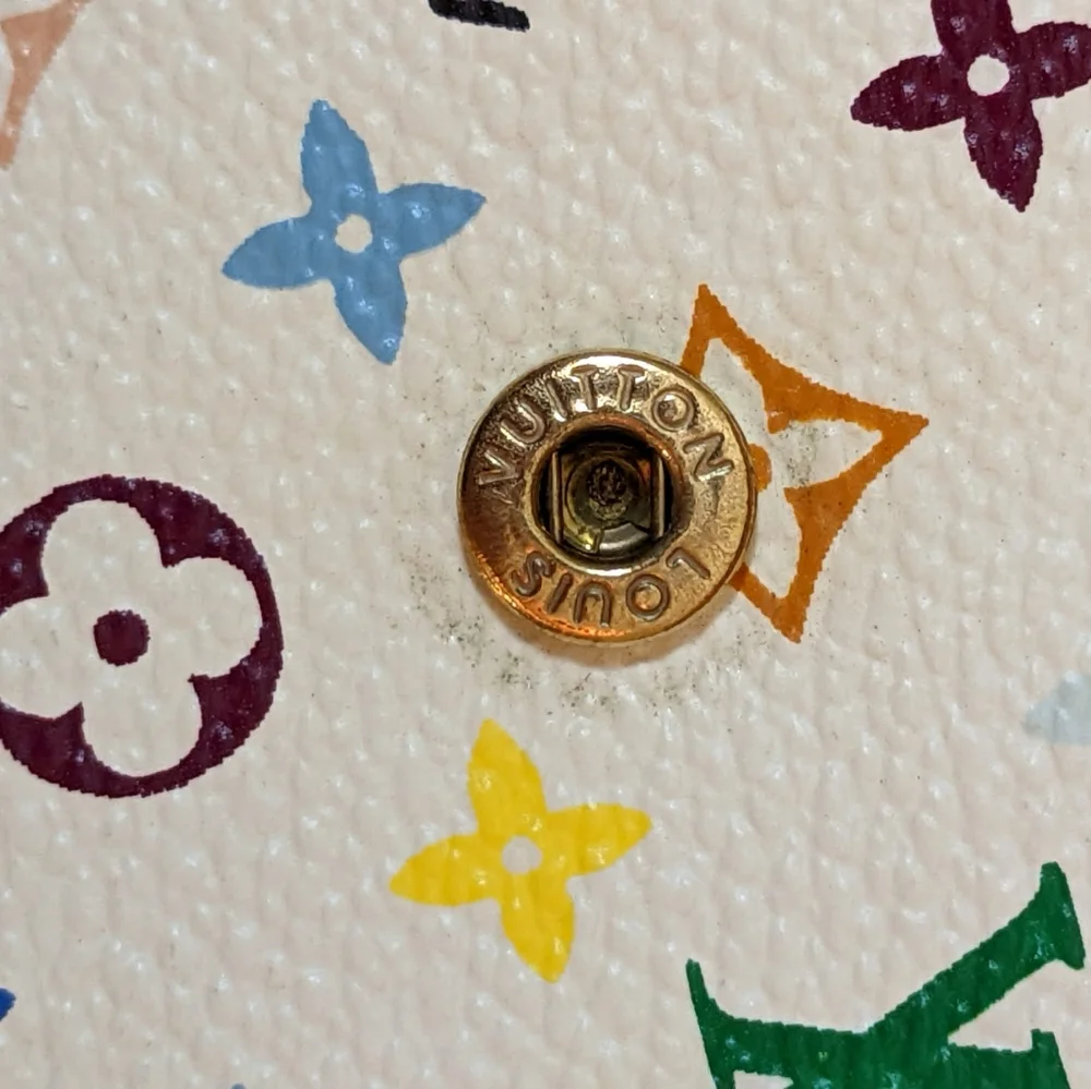 Authentic Louis Vuitton white multicolor Trifold  converted to crossbody - Picture 14 of 14